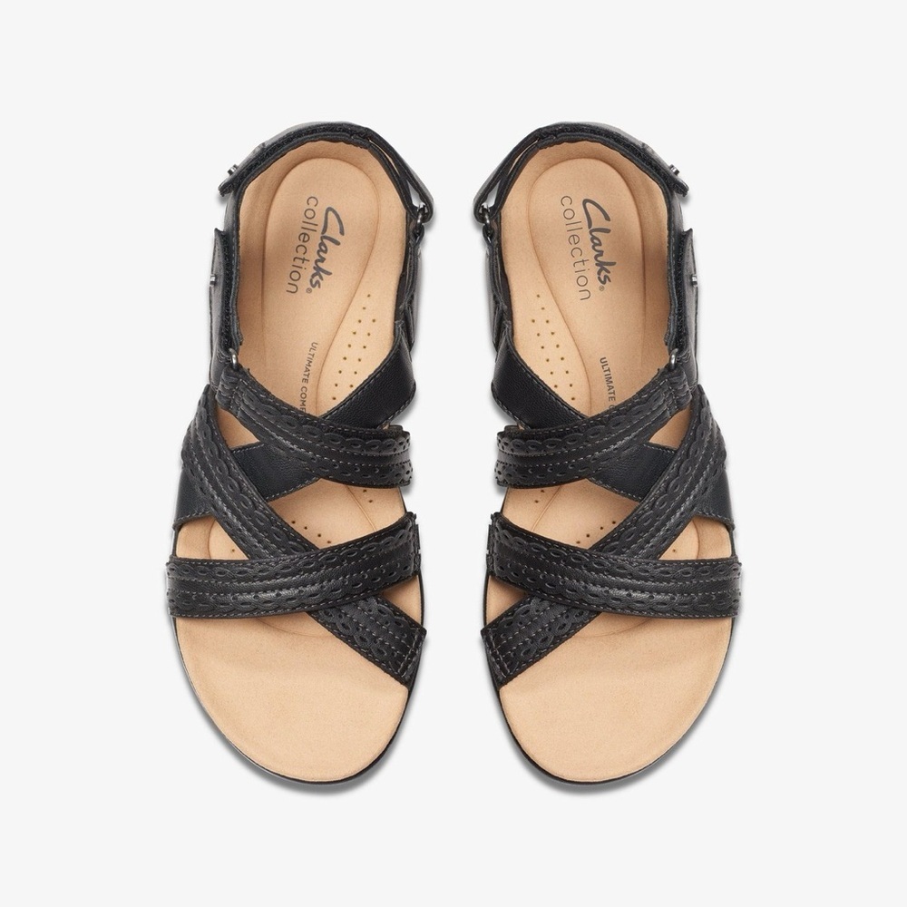Clarks Women's Laurieann Rena Black Combi - Picture 4 of 7